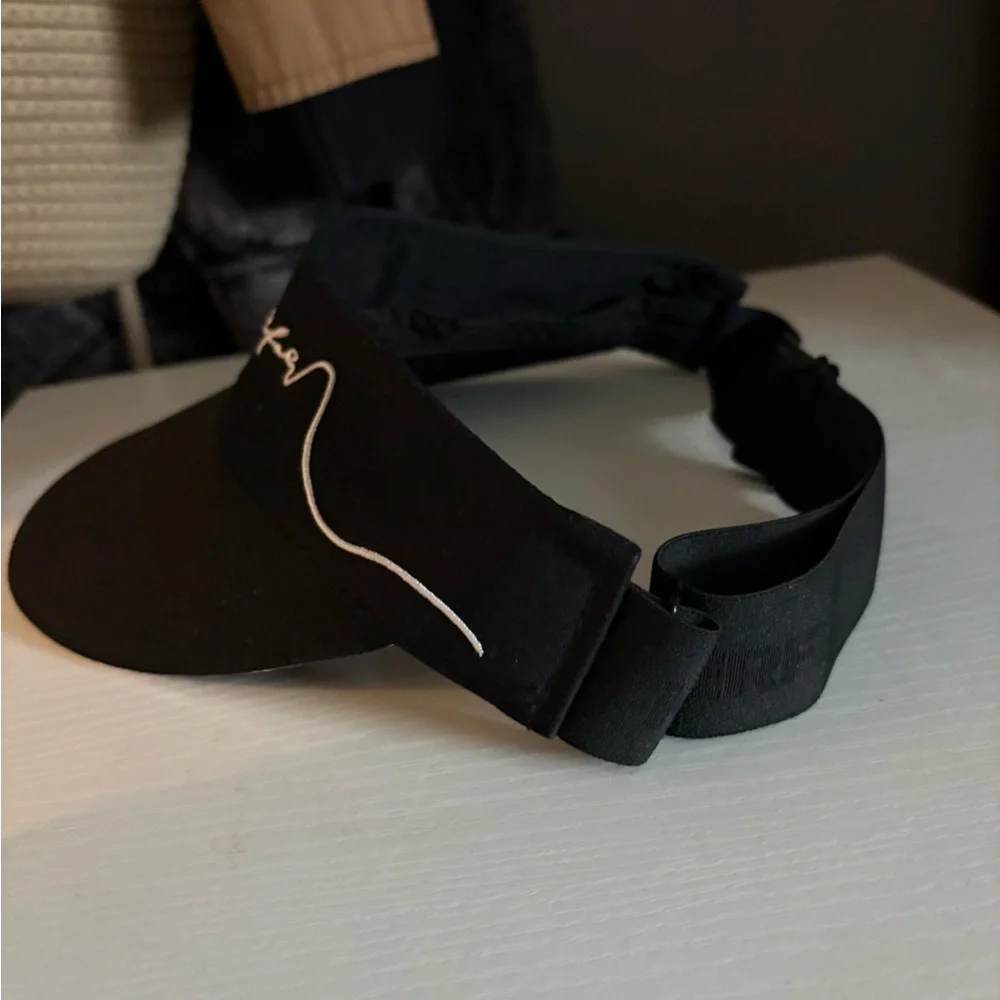 NWOT!|Karl Lagerfeld Signature Black Visor|adjustable! - Picture 4 of 6